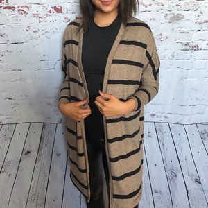 Striped Taupe Cardigan
